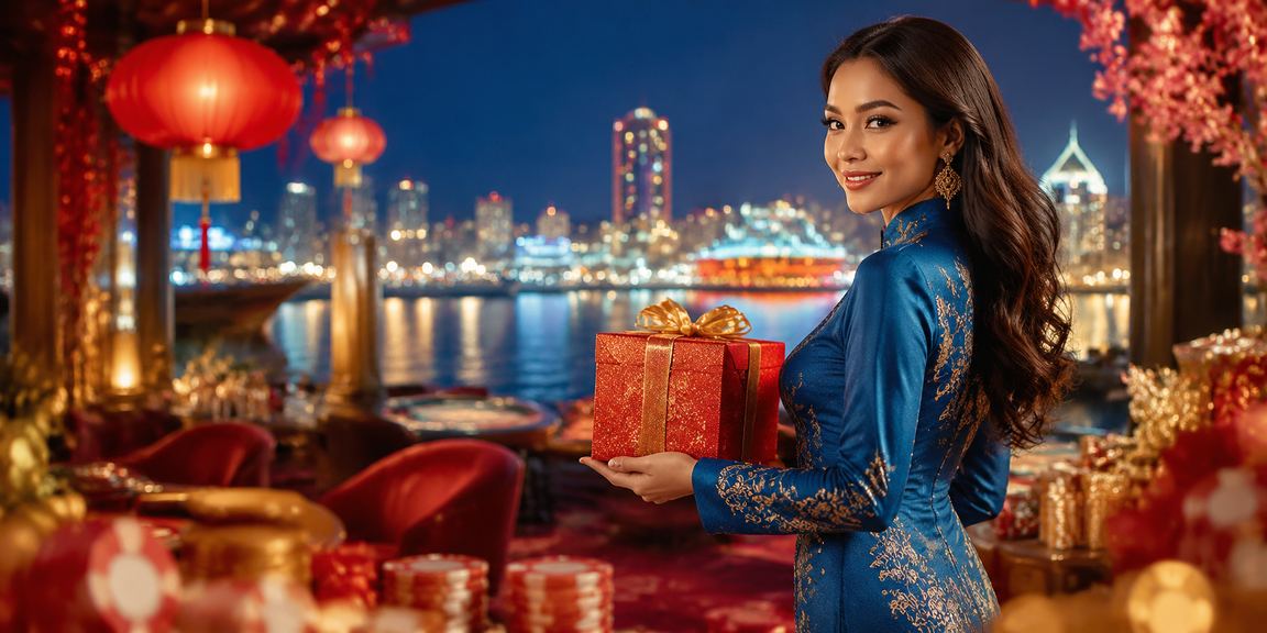 Pengguna berbaju kurung Malaysia menikmati permainan kasino dalam talian