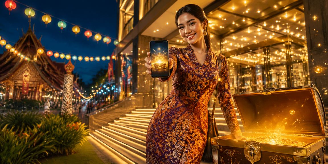 Motif batik Sarawak seni tradisi Malaysia digabungkan dalam ilustrasi loteri